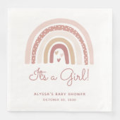 Es ist eine Girl-Boho-Rainbow-Baby-Dusche Serviette (Vorderseite)