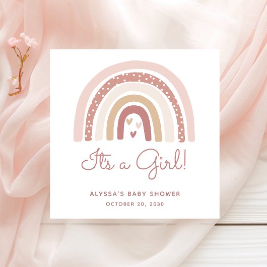 Es ist eine Girl-Boho-Rainbow-Baby-Dusche Serviette