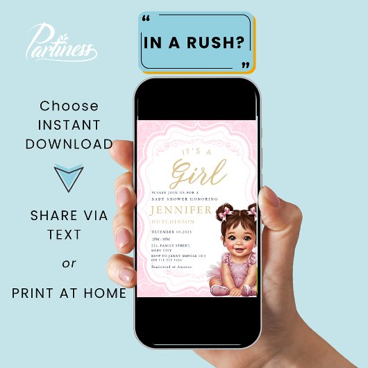 Es ist eine Girl Coquette Baby Girl Dusche Einladung