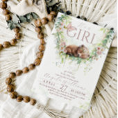Es ist eine Girl Floral Woodland Bear Baby Girl Du Einladung