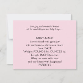 Es ist eine Girl Foto Baby Ankündigung