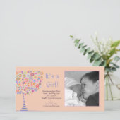 Es ist eine Girl New Baby Announcement Geschenkide Ankündigung (Stehend Vorderseite)