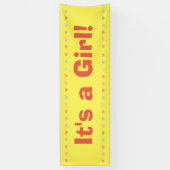 Es ist eine Girl - New Baby Girl Birth Ankündigung Banner (Vertikal)