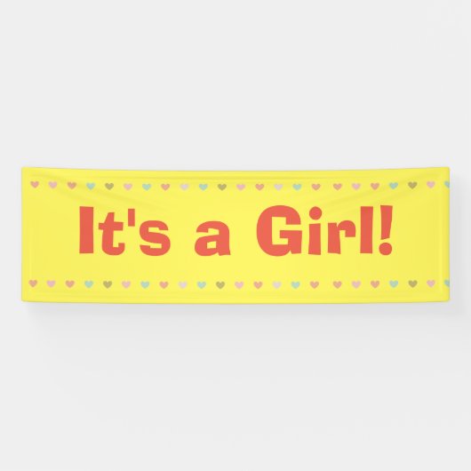 Es ist eine Girl - New Baby Girl Birth Ankündigung Banner (Horizontal)