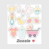 Es ist eine Girl Pink Baby Dusche Aufkleber (Blatt)