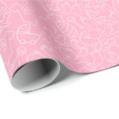 Es ist eine Girl Pink Baby Dusche Geschenkpapier (Rolleneckpunkt)