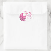 Es ist eine Girl-Pink-Babydusche Runder Aufkleber (Tasche)