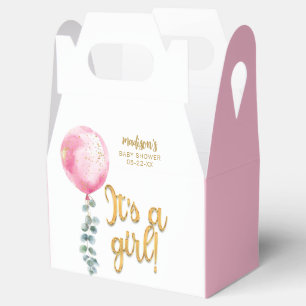 Es ist eine Girl Pink Balloon Baby Shower Fevor Bo Geschenkschachtel