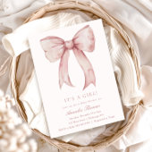 Es ist eine Girl Pink Bow Girl Baby Dusche Einladung