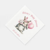 Es ist eine Girl Pink Bunny Rabbit Baby Dusche Serviette (Ecke)