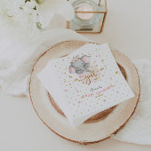 Es ist eine Girl Pink Elephant Baby Dusche Serviette