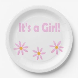 Es ist eine Girl Pink Floral für Tiffany Pappteller