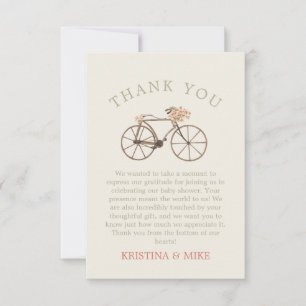 Es ist eine Girl Pink Foto Baby Dusche Dankeskarte