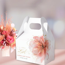 Es ist eine Girl Pink Gold Floral Modern Baby Dusc Geschenkschachtel