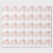Es ist eine Girl Pink Rainbow Baby Dusche Geschenkpapier (Flach)