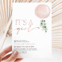 Es ist eine Girl Pink Rose Gold Baby Dusche