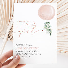 Es ist eine Girl Pink Rose Gold Baby Dusche Einladung