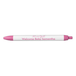 Es ist eine Girl-Pink-weiße Ankündigung Kugelschreiber