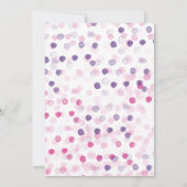 Es ist eine Girl Polka Dot Girls Baby Dusche Einla Einladung (Rückseite)