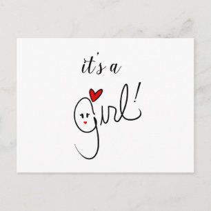 Es ist eine Girl-Postkarte Ankündigungspostkarte