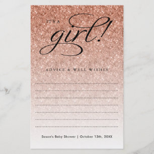 Es ist eine Girl Rose Gold Ombre Glitzer Beratung,