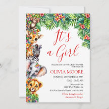 Es ist eine Girl Safari Baby Dusche