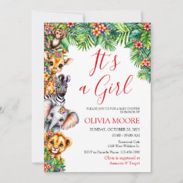 Es ist eine Girl Safari Baby Dusche Einladung