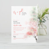 Es ist eine Girl Spring Baby Dusche Einladung (Stehend Vorderseite)