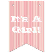 Es ist eine Girl Teddy Bär Pink Stripes Babydusche Wimpelkette (Zweite Fahne)