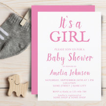 Es ist eine Girl Typografie Pink Baby Girl Baby Du