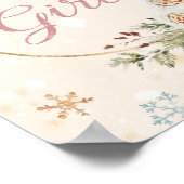 Es ist eine Girl Winter Baby Dusche Sprinkle Snowf Poster (Ecke)