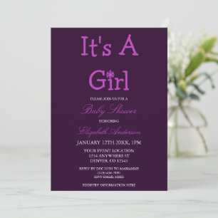 Es ist eine Girl Winter Snowflake Babydusche Einladung