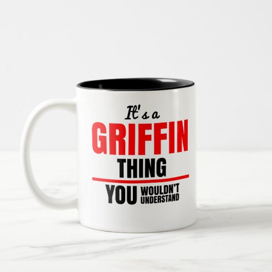 Es ist eine Griffin-Sache, die du nicht verstehen  Zweifarbige Tasse (Links)