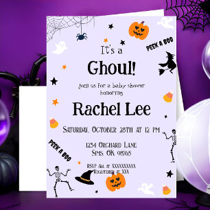 Es ist eine gruselige Halloween-Baby-Girl-Shower-E Einladung
