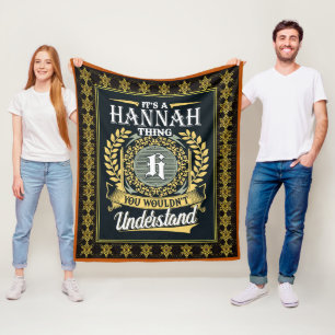 Es ist eine Hannah Sache, die man nicht verstehen Fleecedecke