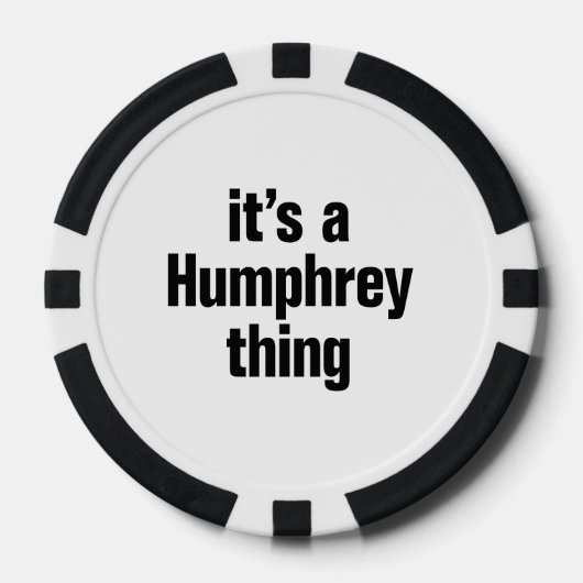 es ist eine humphrey Sache Pokerchips (Vorderseite)