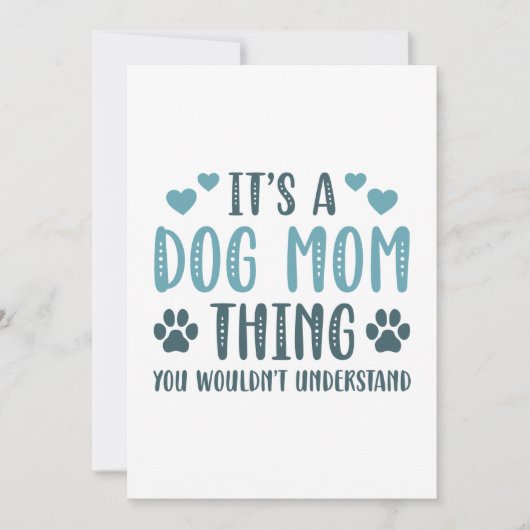 Es ist eine Hunde-Mama Dankeskarte (Vorderseite)