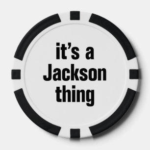 Es ist eine Jackson-Sache Pokerchips
