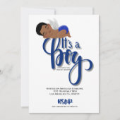 Es ist eine Junge-Ankündigungskarte Ankündigung (Vorderseite)