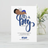 Es ist eine Junge-Ankündigungskarte Ankündigung (Stehend Vorderseite)