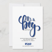 Es ist eine Junge-Ankündigungskarte Ankündigung (Vorderseite)