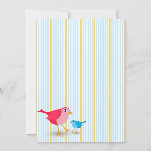 Es ist eine junge Baby Birth Announcement Shower I Einladung (Rückseite)