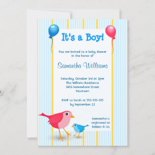 Es ist eine junge Baby Birth Announcement Shower I Einladung