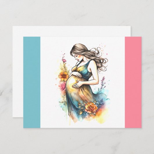 Es ist eine junge Baby Schwangerschaft Geschlecht  Ankündigung (Vorne/Hinten)