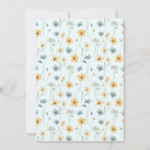 Es ist eine junge blaue Aquarell-Babydusche Einladung (Rückseite)