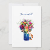 Es ist eine junge blaue Ballon Guinea Schweine Bab Einladung (Rückseite)