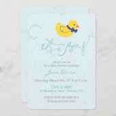 Es ist eine junge, blaue Dusche für ein Baby Einladung (Vorne/Hinten)