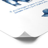 Es ist eine junge blaue Jeans Baby Dusche Windeln Poster (Ecke)