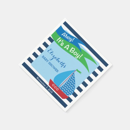 Es ist eine junge, blaue Kinderdusche Serviette (Ecke)