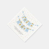 Es ist eine junge Blue Bunting Flags Baby Dusche Serviette (Ecke)